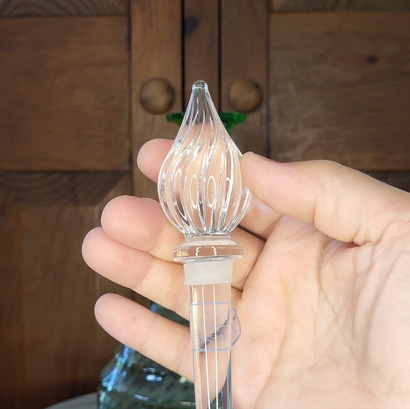 Antique Bohemian Green Glass Bottle - Picture 8 of 13